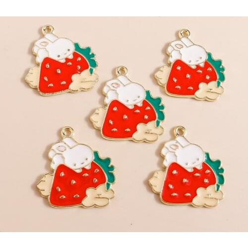 10pcs 24*25mm Funny Radish Rabbit Charms Pendant for Necklaces Bracelets Jewelry Making DIY Animal Supplies Accessories
