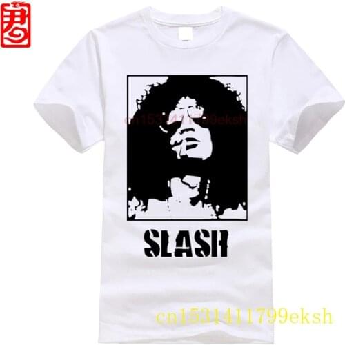 2020 Popular Short Sleeves Male Summer Guns Roses Guitarist Slash T Shirt Crew Neck Classical Guitar Player Tees Man