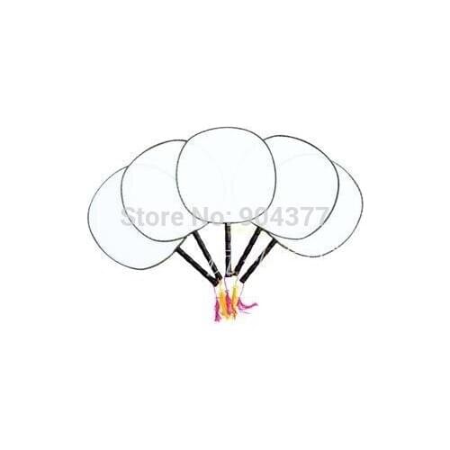 Round Personalized Silk Fans White Fabric Vintage Hand Fan Chinese Fan Painting Student Children DIY Fine Art Programs 50pcs