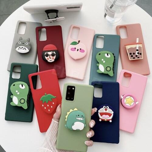 3D Cartoon Phone Holder Cover For OPPO RX17 R15 Neo AX7 R17 Pro R15X A12E A5 A3S AX5 A7 AX5S A12 K1 Case Soft Silicone TPU Funda