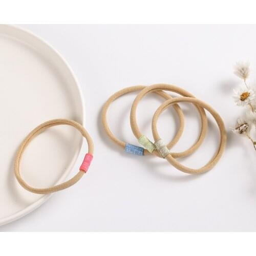 60pc/lot Super Soft Stretchy thin Nylon Interchangeable Headbands for Girls DIY nylon headband Baby hair accessories