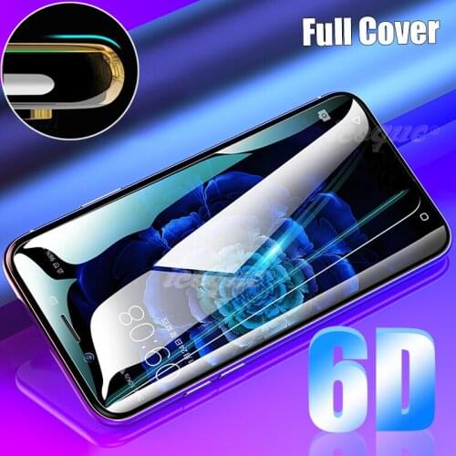6D Tempered Glass for OPPO Realme C25 C20 C21 C11 2021 C17 Q2 Q3 Pro 8 Realmi X7 Max Gt 5g A74 A54 A93 4g Screen Protector Glass