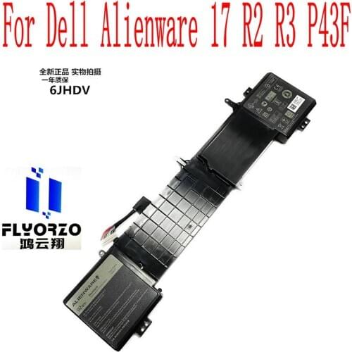 100% Brand new High Quality 92WH/6000mAh 14.8V Dell 6JHDV battery For Dell Alienware 17 R2 R3 P43F Laptop