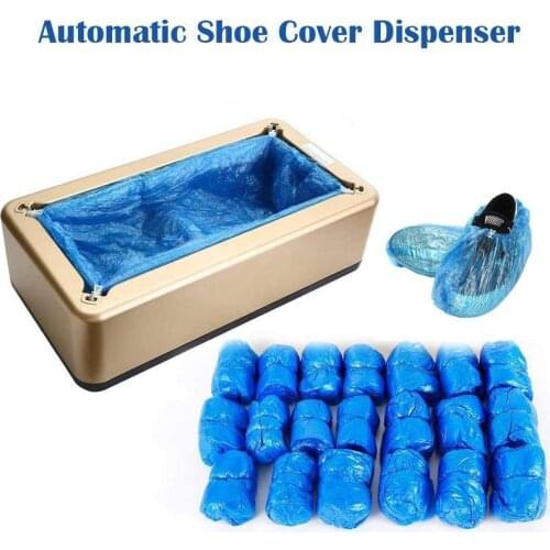 Automatic Disposable Shoe Cover Waterproof Overshoes Dispenser Portable Hand-Free Machine for Home, Office, Supermarket, Factory