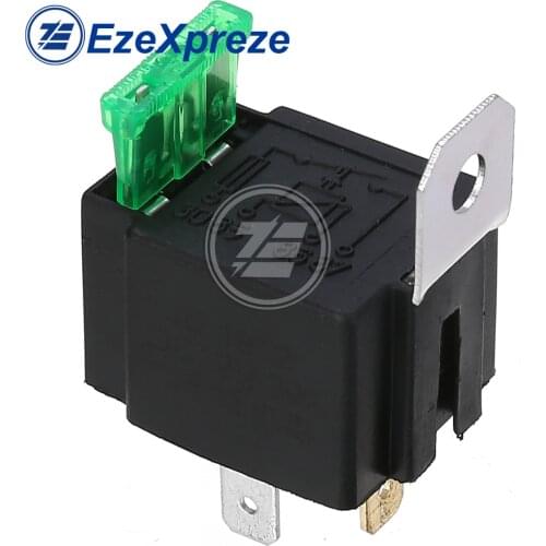 1set JD1912 Car Auto Automotive SOLENOID Relay 12V/24V 30A RY28 Normally Open Contact 5Pins Practical with Fuse Universal