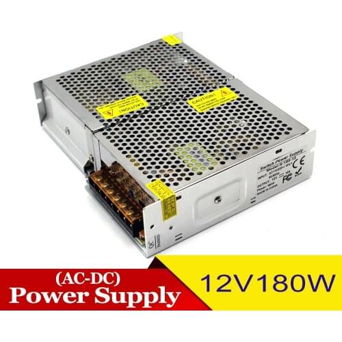 Switch Power Supply Unit DC12V 15A 180W LED Driver Light Transformer 220V 110V AC DC 12V SMPS for CCTV Camera Strip Modules Lamp