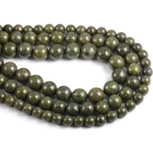 Natural stone beads South Africa Green Jadee 4/6/8/10/12 mm Round Ball loose beads for Jewelry Making Necklace DIY Accessories
