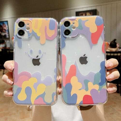 Smile case for iPhone 12 Pro 11 Pro Max SE 2020 XS XR X Max 8 7 Plus case soft silicone phone cover