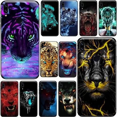 Animal Lion Tiger Special effects cool Phone Case For Xiaomi Redmi 4x 5 plus 6A 7 7A 8 mi8 8lite 9 note 4 5 7 8 pro