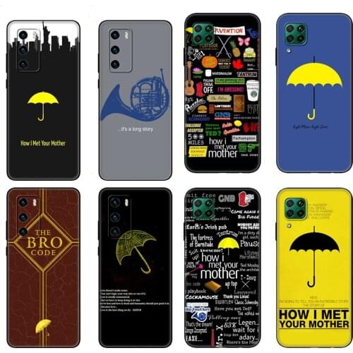 Black tpu Case For Huawei P30 Lite P30 Pro P40 Case For Huawei P40 LITE E P Smart 2020 Case Cover how i met his mother himym