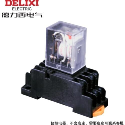 DELIXI with Base Mini Relay CDZ9L-52P HH52PL with Light 8 Pin ACDC220V ACDC24