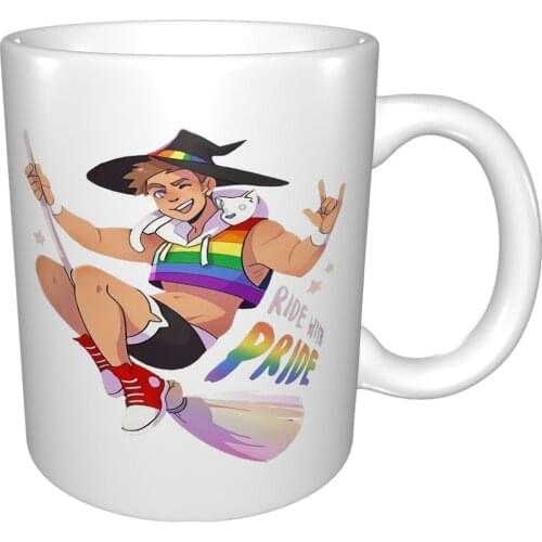 Ride With Pride Gay Lgbt Witch Halloween Mug Coffee Cup Coffee Mug Tea Glasses Snoppy