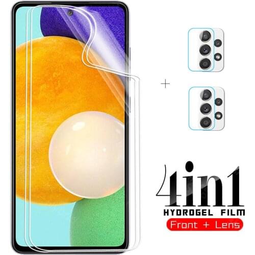 4-in-1 Hydrogel Soft Film for samsung galaxy a52 a02s a32 a72 a52 a51 a71 a 32 52 72 22 back screen protector camera lens glass