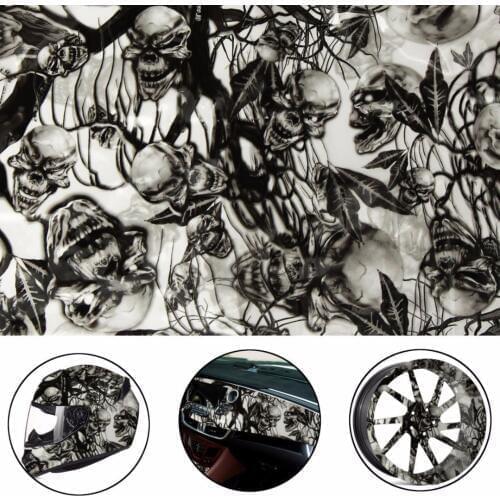 100cm DIY Cool Skulls PVA Hydrographic Film Water Transfer Printing Film Hydro Dip