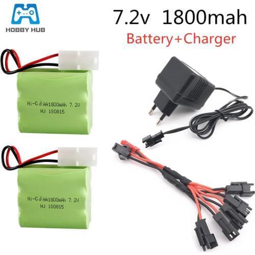 Hobby Hub 7.2v 1800mAh AA NI-CD Battery for Remote Control toys Tank rechargeable battery group High capacity Electric Toys nicd