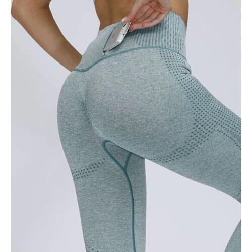 LANTECH Women Gym Yoga Compression Seamless Pants Sports Clothing Stretchy Pocket Athletic Fitness Leggings Activewear Pants