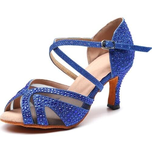 HOT Elegant Salsa jazz Outdoor Indoor training latin dance shoes for dancing women sexy stylish high heel Satin