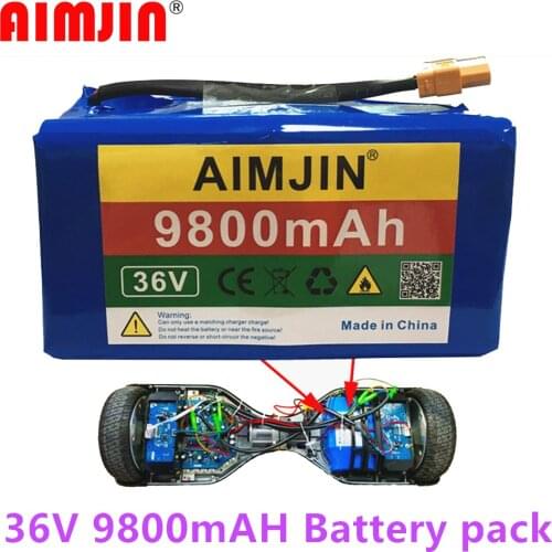 2021 NEW 36V 10s2p 9800mAh Lithium Ion Rechargeable Battery 9.8ah Double Wheel Balance Vehicle Battery