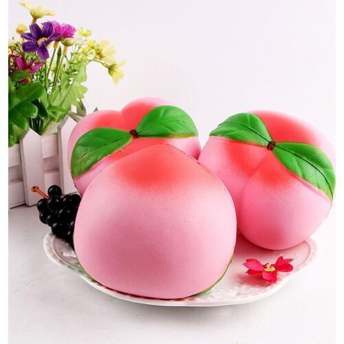Soft Jumbo Artificial Squishy Peach Fruit Toy Squeeze Slow Rising Charms Cream Scented Antistress Adults Relieves Stress Anxiety