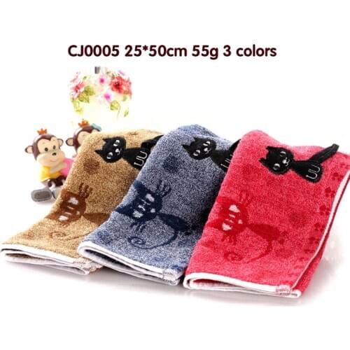 Soft Cute Baby Towel Handkerchief for Infant Kid Children Feeding Bathing Face Washing Deep color Tea towel cloth Original cat