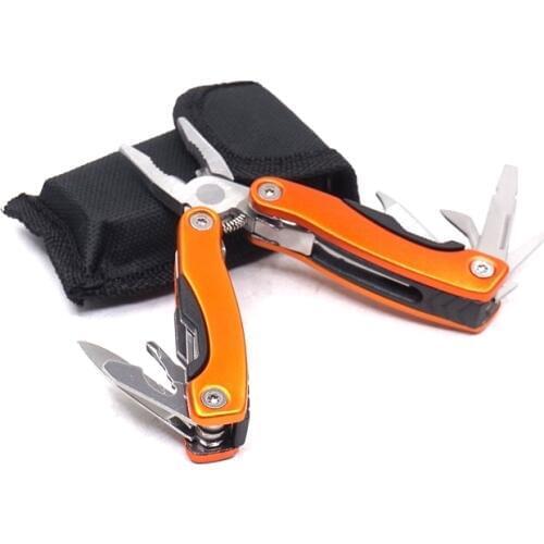 Small Multi-purpose Combination Knives Outdoor EDC Tools Portable Tactical Steel Pliers Multifunction Folding Plier Multitool