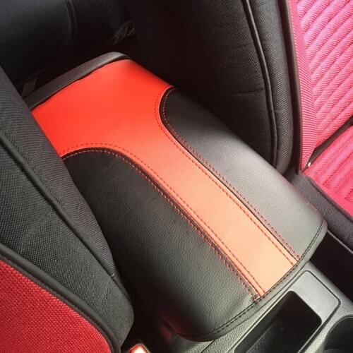 New Cover Car Center Armrest Cover Stitching PU Leather Surface Shell Trim Fit for 2018 Nissan X-Trail