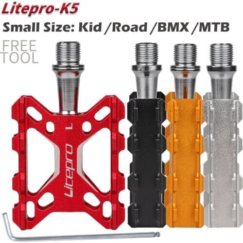 Original Litepro Pedal K5 412 DU Bearing 9/16" Small / Ultra light Aluminum For Mountain Bike BMX Road MTB Folding Bicycle Parts