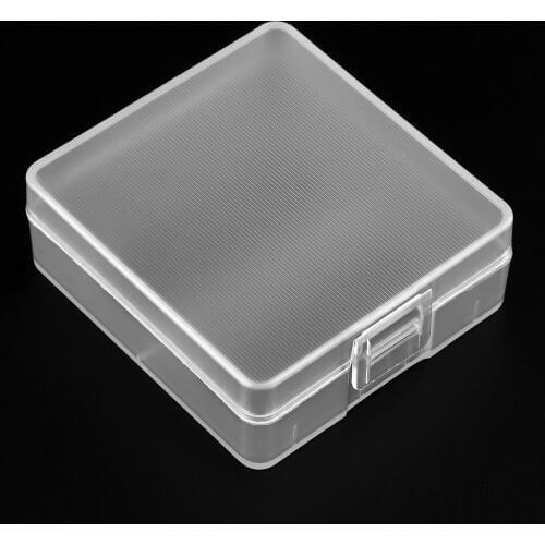 Portable Hard Plastic Case Holder Storage Box with a Hook Durable Transparent Storage Case Fit for 2Pcs 9V 6F22 Batteries
