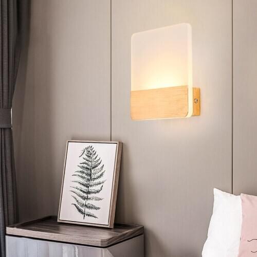 Simple Acrylic 7W led wall lamp Modern AC85-265V Bedroom Bathroom livingroom Wall Lamps Balcony Aisle Indoor Home Lighting