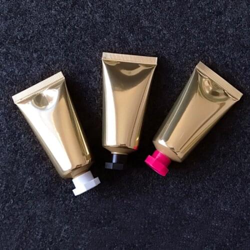 30ML 50pcs/lot Gold Empty Hand Cream Hose Aluminum Plastic Tube, 30g Superior Grade BB Cream Soft Container