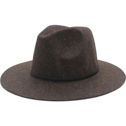 100% Hemp Wool Wide Brim Winter Autumn Floppy Felt Trilby fedora Hat For Elegant Womem Men Top Cloche Panama Church Cap