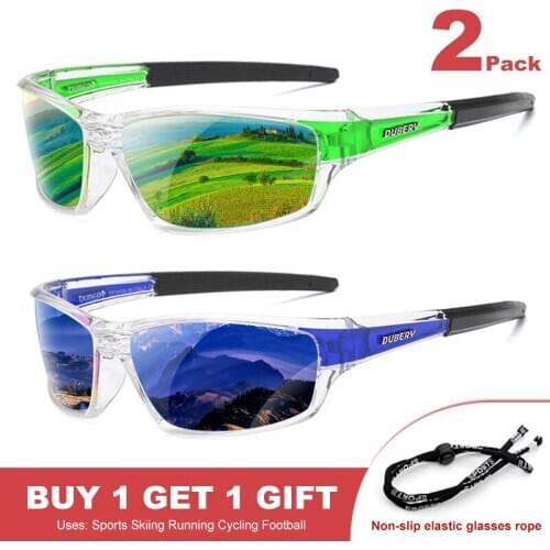 DUBERY Luxury Designer Mens Sports Polarized Sunglasses Outdoor Travel Fishing Shades Male Sun Glasses Anti-Glare Goggles UV400