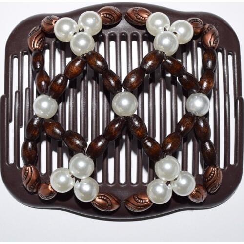 Standard comb brown pearl beads 20pcs/lot magic comb