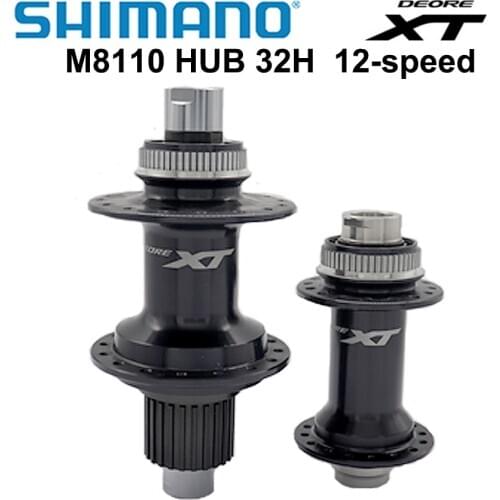 SHIMANO DEORE XT M8110 FH BH M8100 HUB Shimano 12s Hub 32H Center Lock 142x12mm 100x15mm Hub E-THRU Axle Bike 12 speed Hub