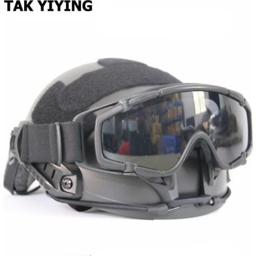 TAK YIYING Outdoor Airsoft Ballistic tactical Goggle for Tactical Helmet anti-fog lens