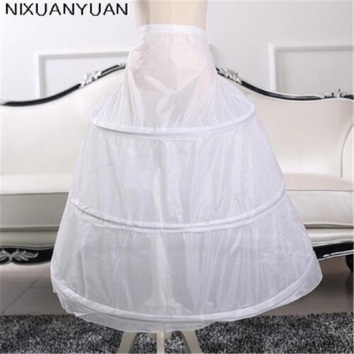 In Stock 3 Hoops Petticoats for wedding dress Wedding Accessories Free Shipping Crinoline Cheap Underskirt For Ball Gown 2021