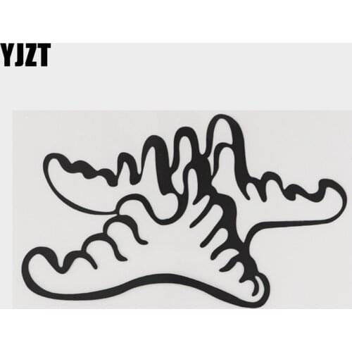 YJZT 13.9CM×8.3CM Amusing Starfish Vinyl Black/Silver Car Sticker Decal 18A-0068