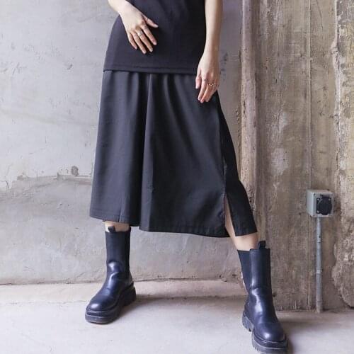 Ladies' new summer yamamoto classic Dark Day simple loose plus size cropped wide leg pants