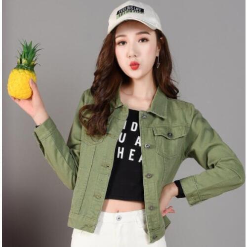 Women Basic Coats Autumn And Winter Women Denim Jacket 2019 Vintage Long Sleeve Slim Female Jeans Coat Casual Girls Outwear