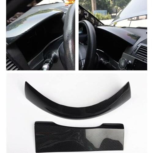 2pcs/lot Car stickers ABS carbon fiber grain Central control instrument panel decoration cover for 2005-2009 Toyota REIZ