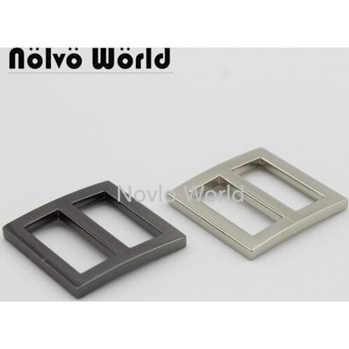 Nolvo World 5-20-100pcs 5 colors 19*19mm 3/4" metal buckle backpack shoulder leather strap belt adjustment buckle diy