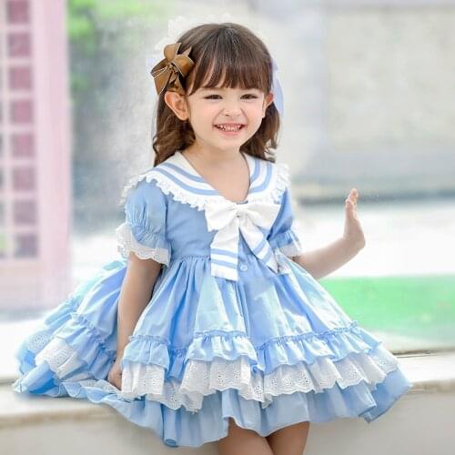 2021 summer new girls' Lolita college Dress Girls' party dress childrens princess skirt girls' birthday party dress