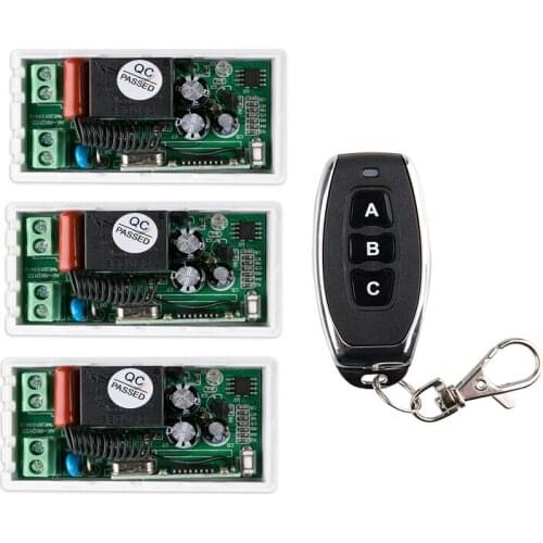 220 v 1 ch RF wireless remote control switch 3* receiver+1 * transmitter Simple connection