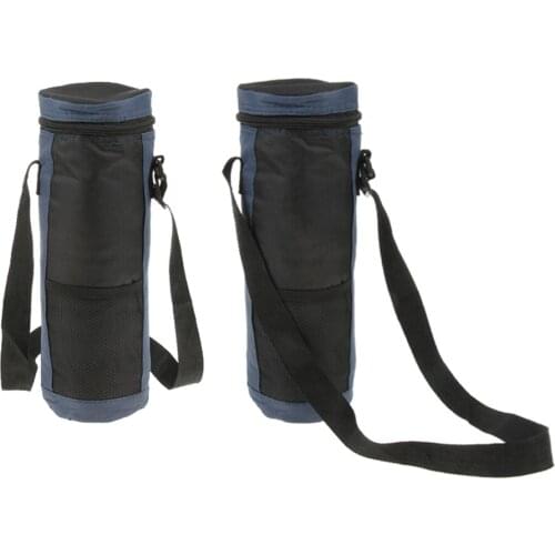 2x Insulated Wine Bottle Carry Bag Waterproof Travel Picnic Cooler Tote W/ Strap