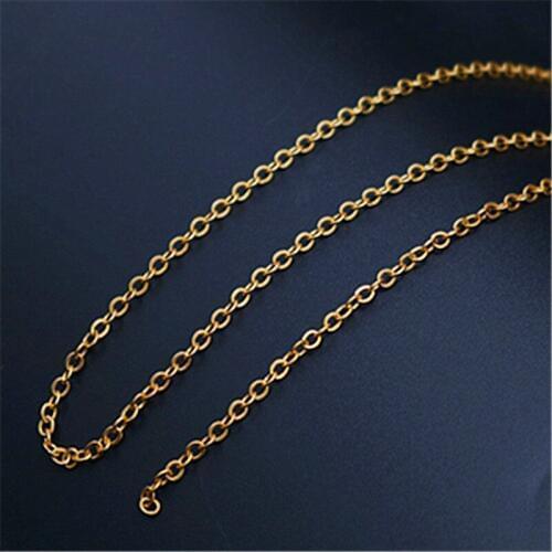 WKOUD 10m (32ft) Antique gold 2mm Alloy *O* Chain Singapore Twisted Chain fashion Necklace Bracelet DIY Metal Jewelry Handmade