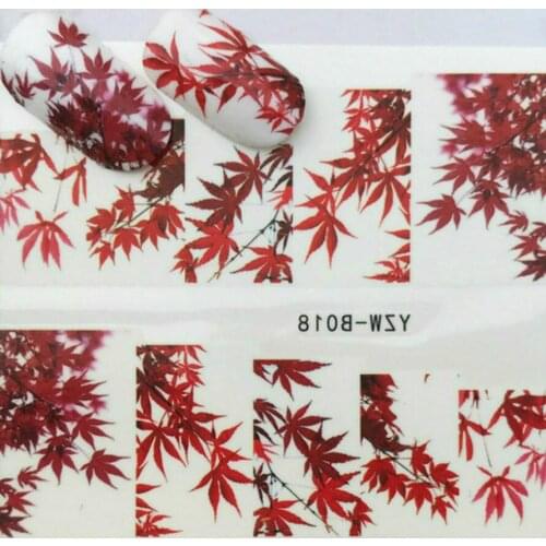 5 Pcs SELL Red Maple Leaves Nails Gel Nail Polish Gel Polish Set For Manicure Semi Permanent UV Gel Varnish Hybrid Nail Art