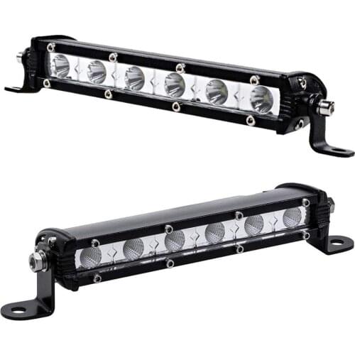 7Inch Single Row LED Work Light Bar SUV Truck Trailer 4WD ATV 2V 24V Ultra Thin Off Road Auxiliary Indicator Lamp Spot Flood