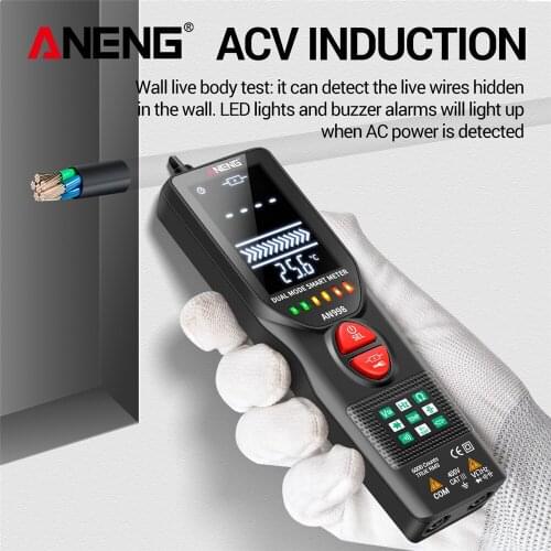 AN998 Automatic Digital 6000 Counts Professional Multimeter Tester Eletric Auto Ranging AC/DC Voltmeter Temp Ohm Detector Tool