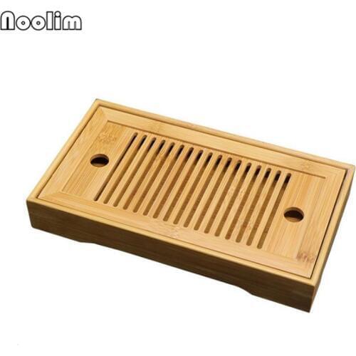Bamboo Tea Trays Table With Drain Rack Chinese Serving Tray Set Teahouse Accessories Creative Restaurant Drinkware Holder
