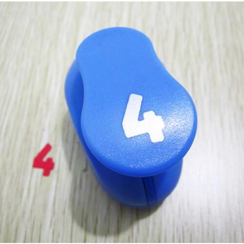 Free ship Arabic numbers 4 shaped furador paper hole punch eva scrapbooking punches craft perfurador number Four design puncher